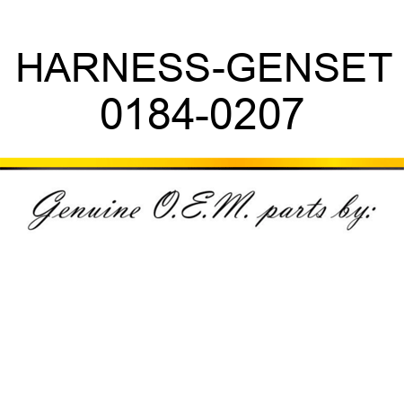 HARNESS-GENSET 0184-0207