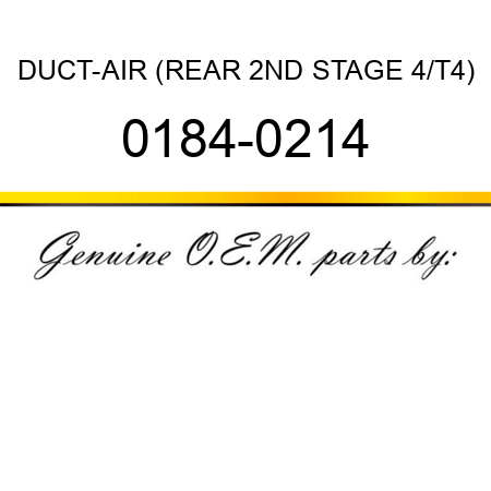 DUCT-AIR (REAR 2ND STAGE 4/T4) 0184-0214
