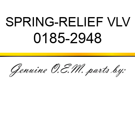 SPRING-RELIEF VLV 0185-2948