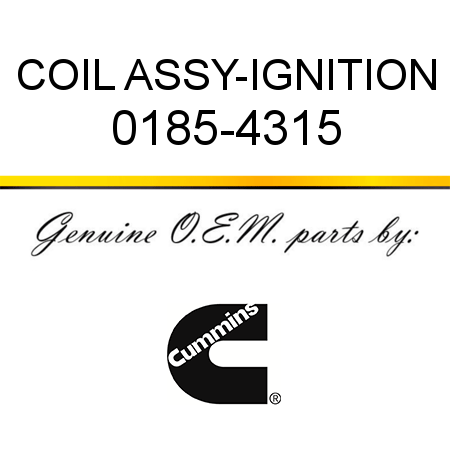 COIL ASSY-IGNITION 0185-4315