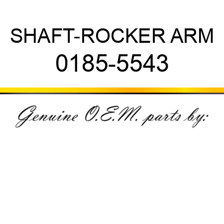 SHAFT-ROCKER ARM 0185-5543