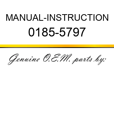 MANUAL-INSTRUCTION 0185-5797