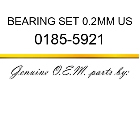 BEARING SET 0.2MM US 0185-5921