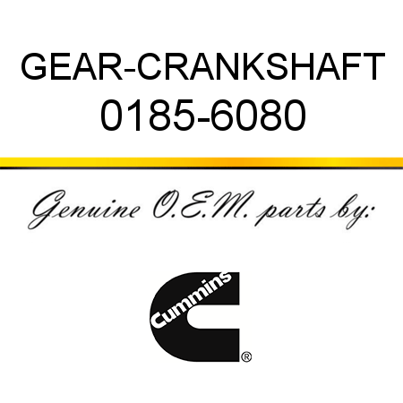 GEAR-CRANKSHAFT 0185-6080