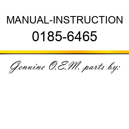 MANUAL-INSTRUCTION 0185-6465