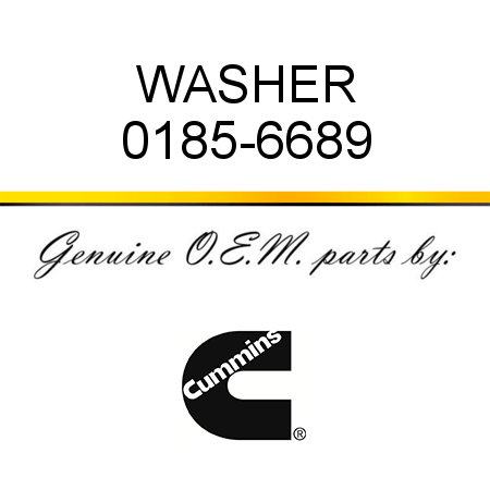 WASHER 0185-6689