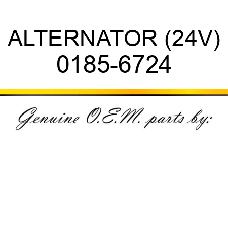 ALTERNATOR (24V) 0185-6724