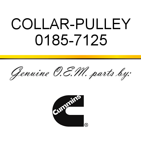 COLLAR-PULLEY 0185-7125