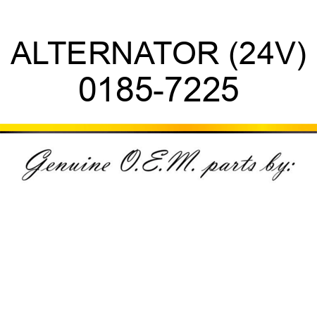 ALTERNATOR (24V) 0185-7225