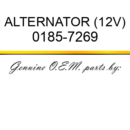 ALTERNATOR (12V) 0185-7269