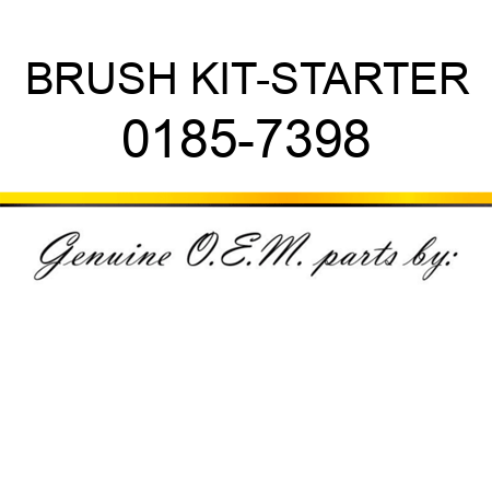 BRUSH KIT-STARTER 0185-7398