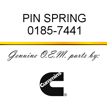 PIN, SPRING 0185-7441