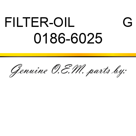 FILTER-OIL             G 0186-6025