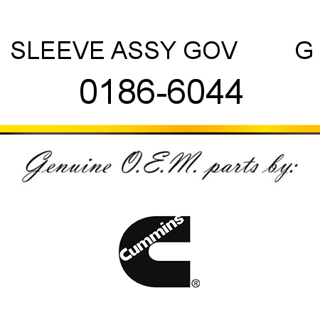 SLEEVE ASSY GOV        G 0186-6044