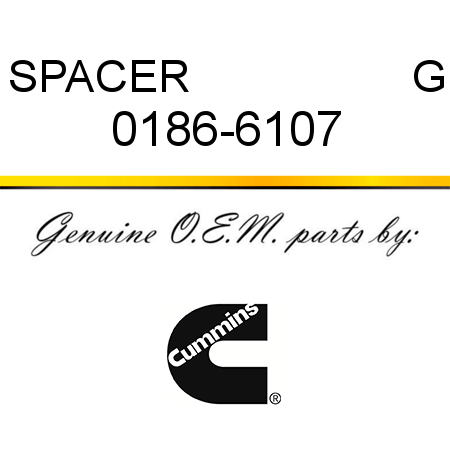 SPACER                 G 0186-6107