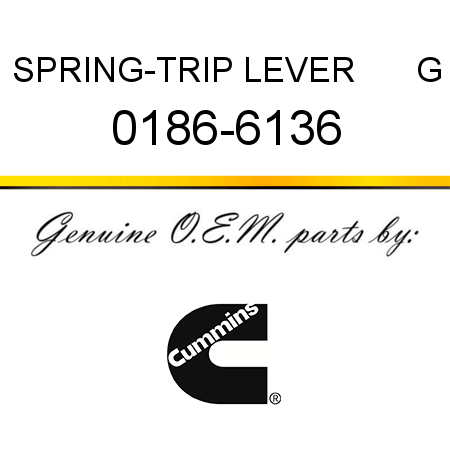SPRING-TRIP LEVER      G 0186-6136