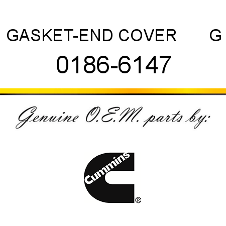 GASKET-END COVER       G 0186-6147