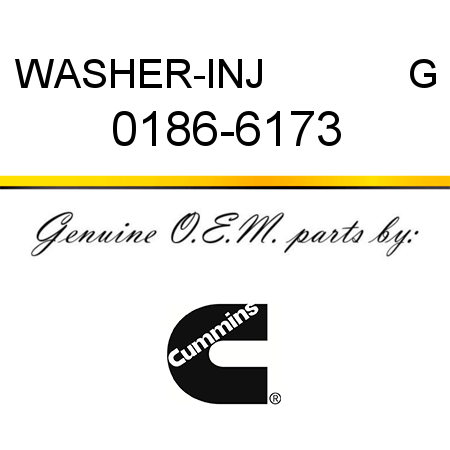 WASHER-INJ             G 0186-6173