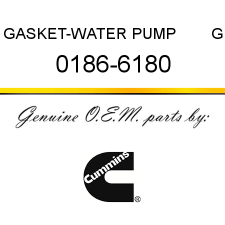 GASKET-WATER PUMP        G 0186-6180