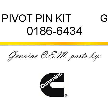 PIVOT PIN KIT          G 0186-6434