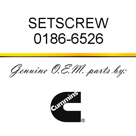 SETSCREW 0186-6526