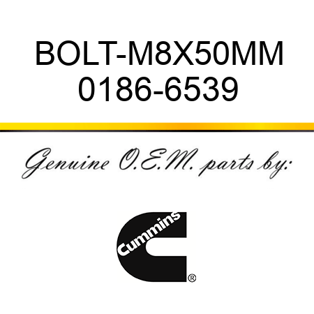 BOLT-M8X50MM 0186-6539