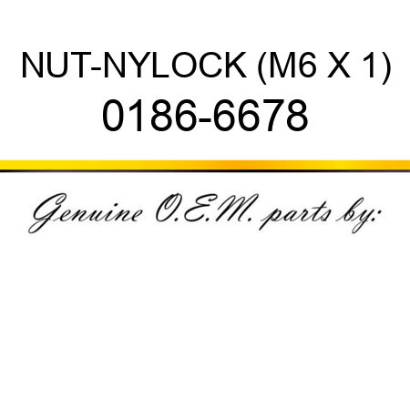 NUT-NYLOCK (M6 X 1) 0186-6678