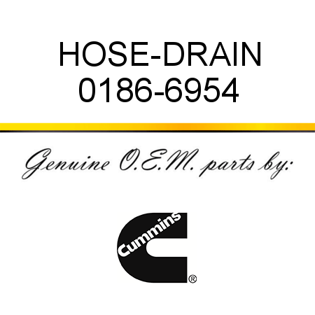 HOSE-DRAIN 0186-6954