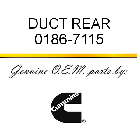 DUCT REAR 0186-7115