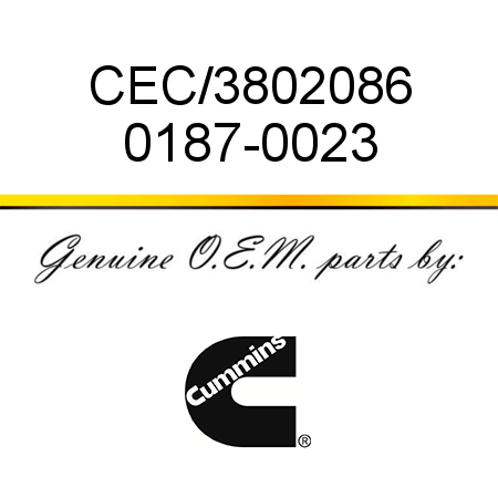 CEC/3802086 0187-0023