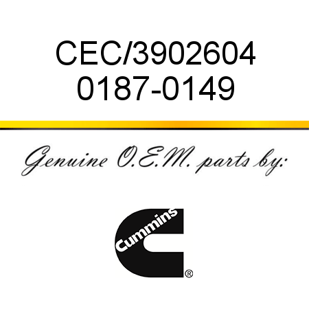 CEC/3902604 0187-0149