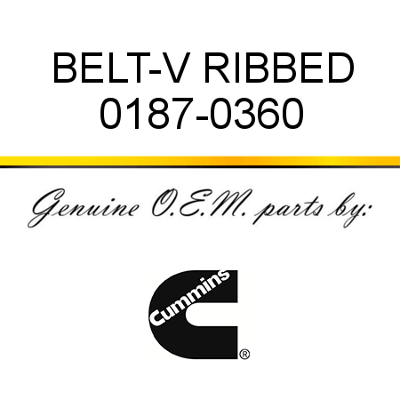 BELT-V RIBBED 0187-0360