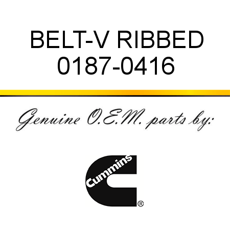 BELT-V RIBBED 0187-0416