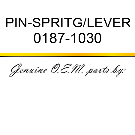 PIN-SPRIT,G/LEVER 0187-1030