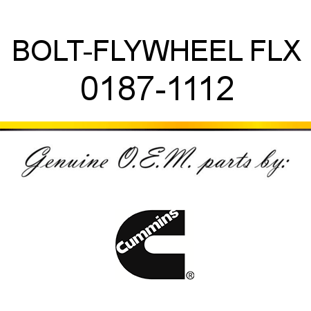 BOLT-FLYWHEEL FLX 0187-1112