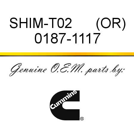 SHIM-T02      (OR) 0187-1117