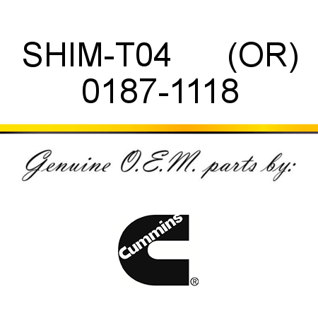 SHIM-T04      (OR) 0187-1118
