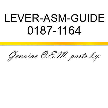 LEVER-ASM-GUIDE 0187-1164