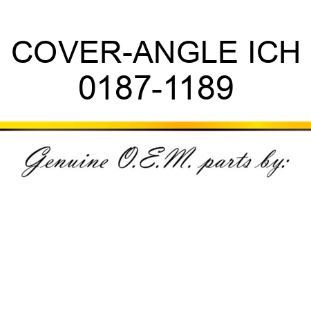 COVER-ANGLE ICH 0187-1189
