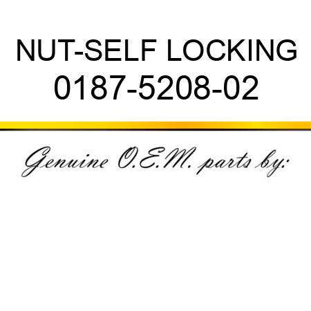 NUT-SELF LOCKING 0187-5208-02