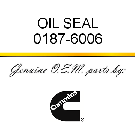 OIL SEAL 0187-6006