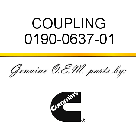 COUPLING 0190-0637-01