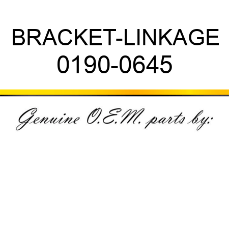 BRACKET-LINKAGE 0190-0645