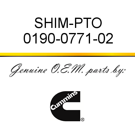 SHIM-PTO 0190-0771-02