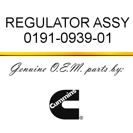 REGULATOR ASSY 0191-0939-01