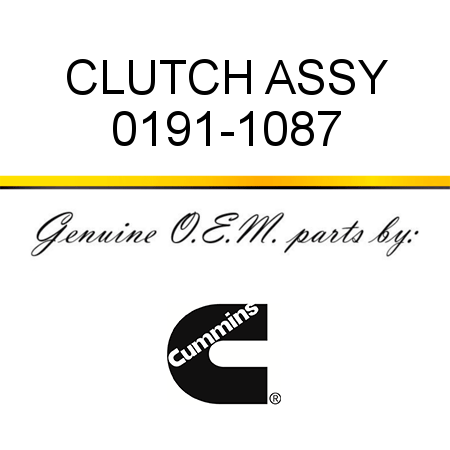 CLUTCH ASSY 0191-1087