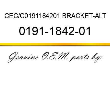CEC/C0191184201 BRACKET-ALT 0191-1842-01