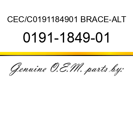 CEC/C0191184901 BRACE-ALT 0191-1849-01
