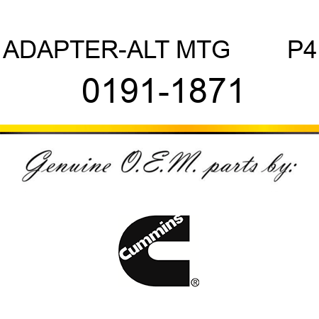 ADAPTER-ALT MTG        P4 0191-1871