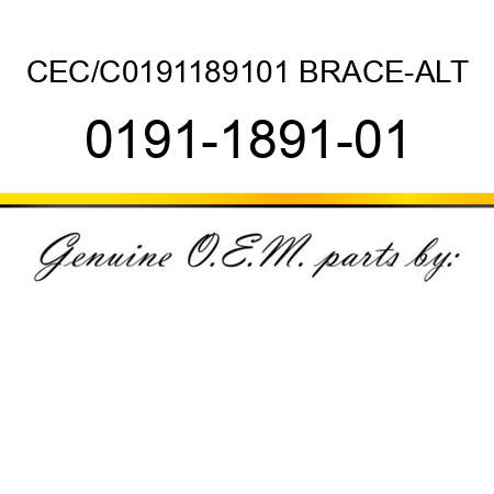 CEC/C0191189101 BRACE-ALT 0191-1891-01